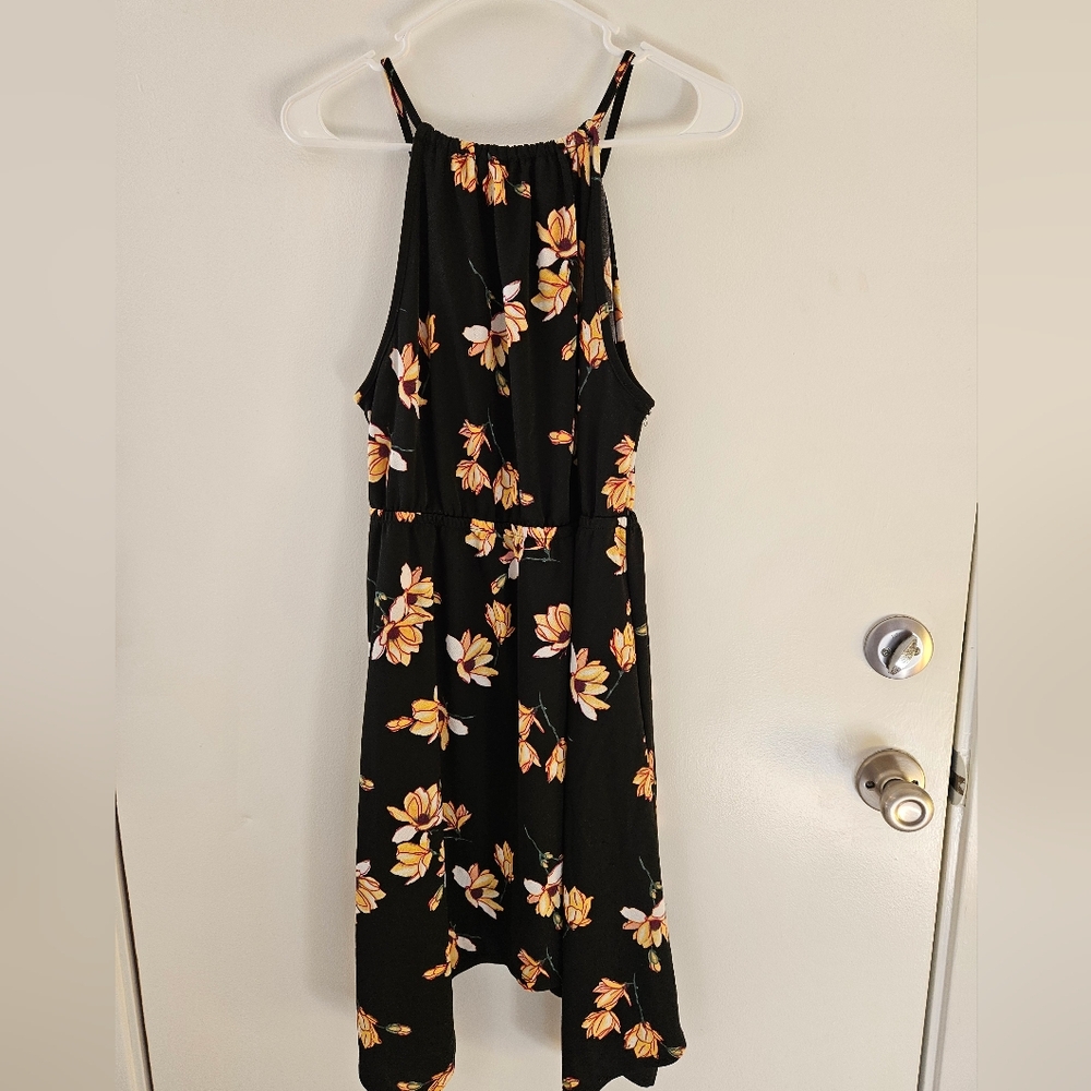 Almost Famous Floral Black Halter Dress - Picture 6 of 6